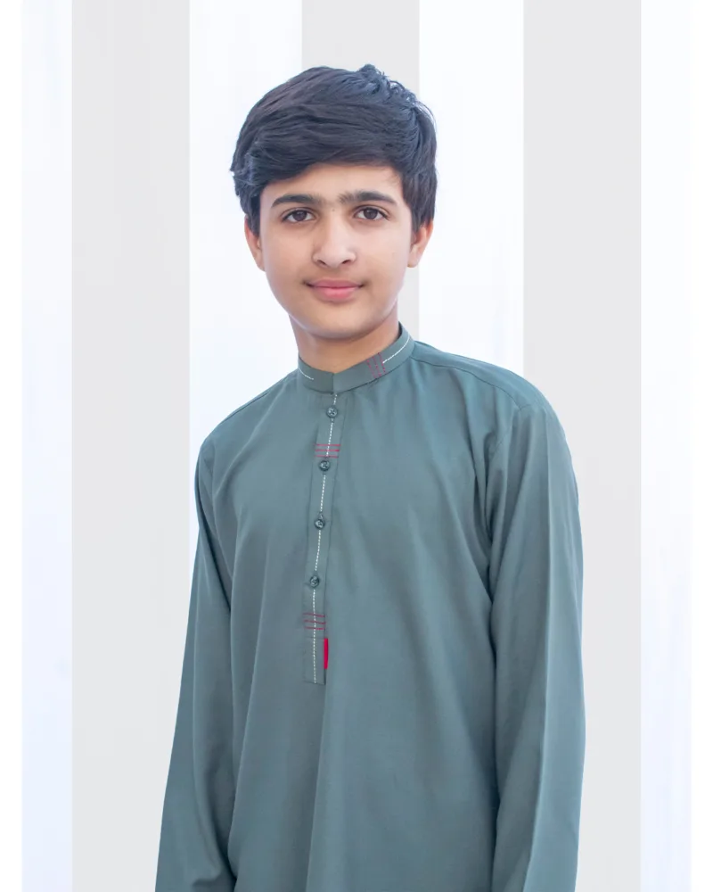 Classic Olive Kurta Trouser 2 Piece